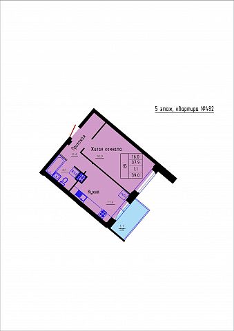 Планировка Квартира № 482