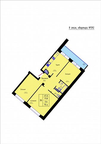 Планировка Квартира № 392