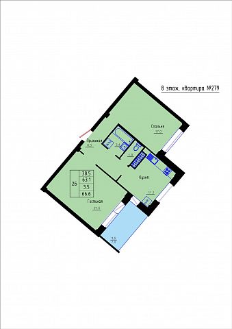 Планировка Квартира № 279