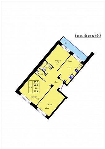 Планировка Квартира № 349