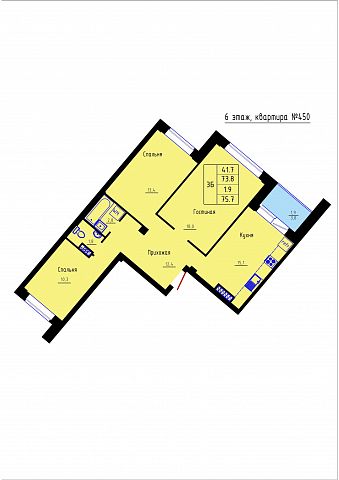 Планировка Квартира № 450
