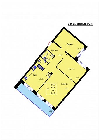 Планировка Квартира № 225