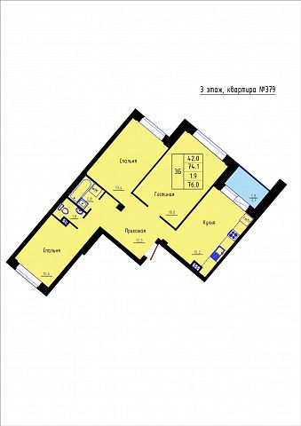Планировка Квартира № 379