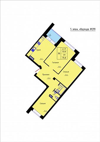 Планировка Квартира № 299
