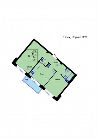Планировка Квартира № 360
