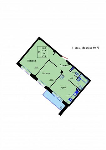 Планировка Квартира № 479