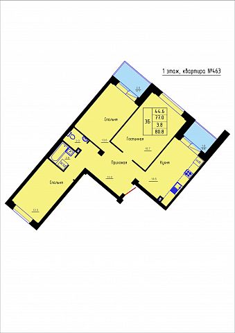 Планировка Квартира № 463