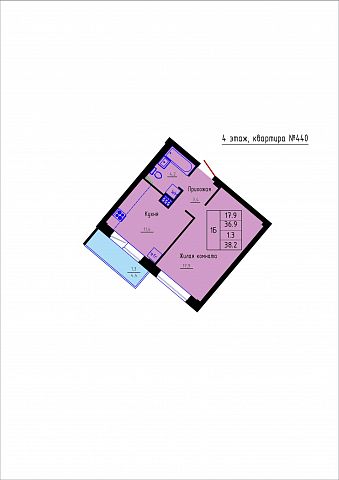Планировка Квартира № 440