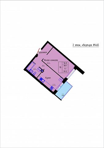 Планировка Квартира № 465