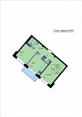 Планировка Квартира № 390