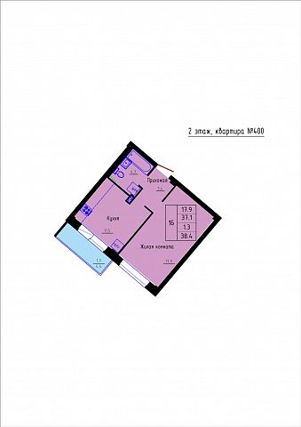 Планировка Квартира № 400