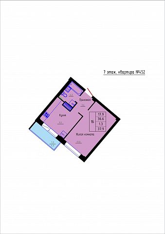 Планировка Квартира № 452
