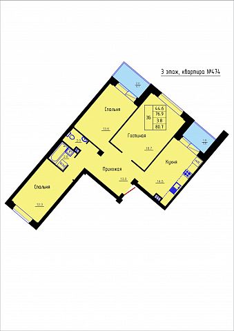 Планировка Квартира № 474