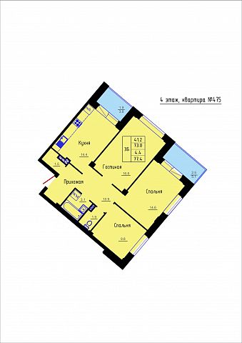 Планировка Квартира № 475