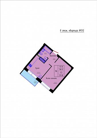 Планировка Квартира № 312