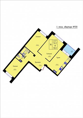 Планировка Квартира № 330