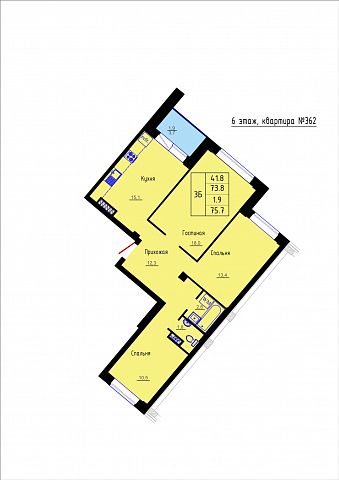 Планировка Квартира № 362